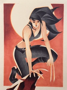 X-23 - 8X11" ORIGINAL PINUP KUNST VON FAMOUR DC MARVEL KÜNSTLER THONY SILAS - Bild 1 von 2