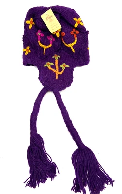 Gorro de invierno de lana tejido a mano con orejeras forrado nuevo con etiquetas Cheveux Nepal VER VIDEO Foto 1 de 4