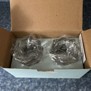 Partylite Glacier Lights Pair Tealight Votive ROUND Candle Holders NIB - Picture 1 of 10