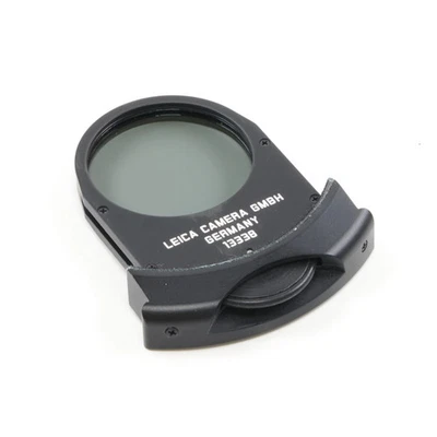 LEICA DROP-IN SERIES 5.5 POLARIZER GLASS FILTER HOLDER 280MM 400MM 13338 #5384 - Image 1 of 3