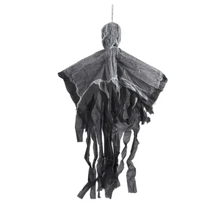 (Gray )Halloween Hanging Ghost Hanger With Scarey Skull Face For Halloween Ho CS - Picture 1 of 11