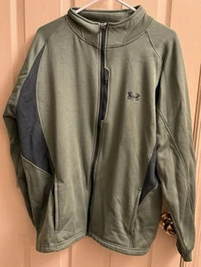 Under Armour Herren Jacke 2XL grün Performance Fleece gefüttert Reißverschluss Fronttaschen - Bild 1 von 6