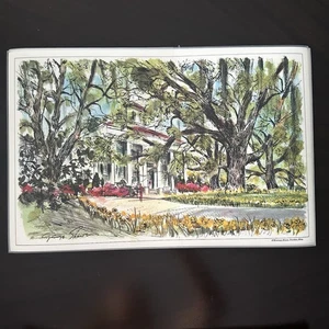 10 Vintage Esso Exxon Reversible Placemats D’Evereux House MS • George Shawe - Picture 1 of 7