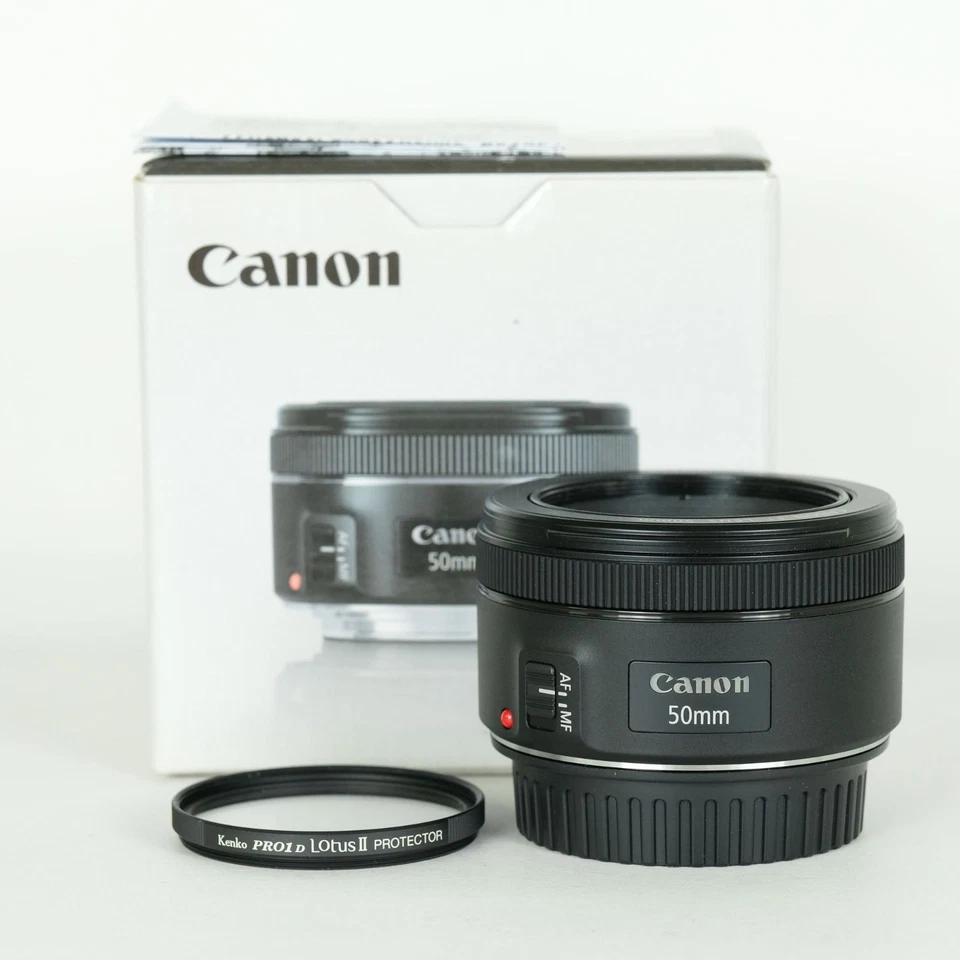 Canon EF50mm F1.8 STM Lens EF Mount Prime Portrait Compact Included Filter Japan - Image 1 of 4