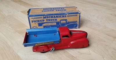 Boxed Wind Up Pressed Steel 9" Marx Rapid Express Delivery Pickup Truck Toy - Image 1 of 4