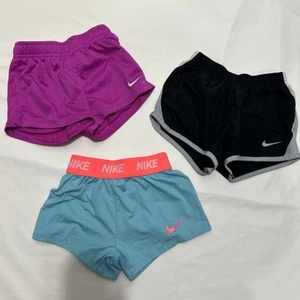 Lot Of 3 NIKE girls size 4t Dri Fit shorts - Picture 1 of 10