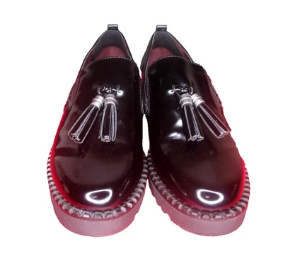 NEW~Franco Sarto Calera Shinny Tassel Chunky Loafer~ Women's SZ 9.5 Black - Image 1 of 4