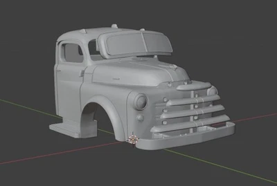 1/50 o scale 3d printed 1948 Dodge B series cab code3 for custom truck handmade - Image 1 of 4