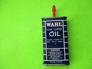 vintage Wahl hair clipper 4oz full tin oil can - Picture 1 of 7