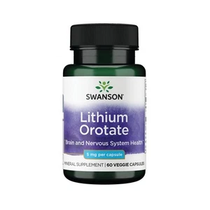 Swanson Lithium Orotate Antioxidant Mood Emotional Wellness Behavior Memory - Picture 1 of 6