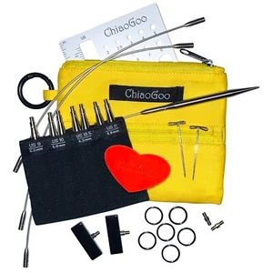 ChiaoGoo ::3" TWIST Yellow Interchangeable Set:: SHORTIES: 9-11 US / 5.5-8.0mm - Picture 1 of 1