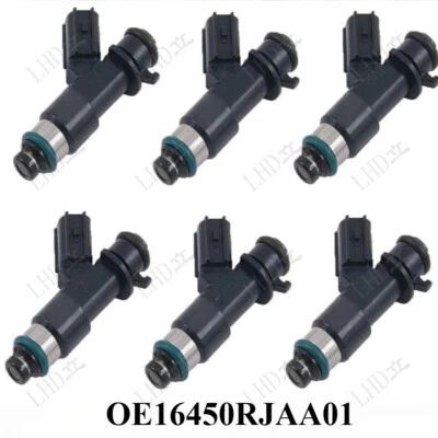 Inyector de combustible 6 piezas 16450RJAA01 16450-RJA-A01 FJ773 para Acura RL TL MDX 2005-08 Foto 1 de 4