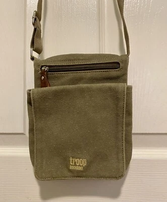Troop London Classic Canvas Cross Body Shoulder Bag. - Image 1 of 4