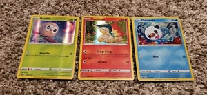 Pokemon Sword & Shield Rowlet Cyndaquil and Oshawott SWSH220 221 222 Pack Fresh - Picture 1 of 1