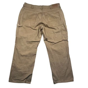 Schmidt Workwear Carpenter Pants Brown Duck Canvas 38x30 Faded - Picture 1 of 9