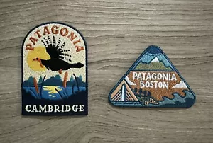 Lot of 2 Patagonia Store PATCHES Boston And Cambridge Massachusetts - Picture 1 of 4