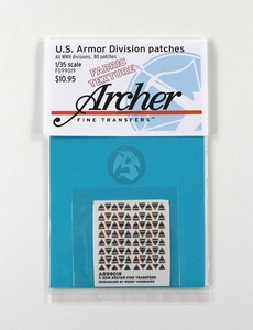 Archer 1/35 US Armored Division Uniform Patches WWII (80 pcs) [Fabric] AR99019