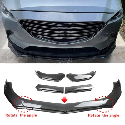 For Mazda CX-3 CX-4 CX-5 Carbon Fiber Style Front Bumper Lip Spoiler Splitter Foto 1 de 4
