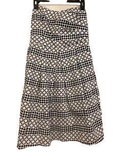 CBR Outback Red Dress Black & White Polka Dot Size 12 Strapless Pockets - Picture 1 of 12