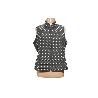 Chaleco de plumón a lunares gris Talbots - XL Foto 1 de 4