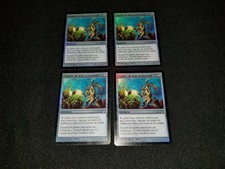 MTG 4x Lorwyn common artifact LP Spanish FOIL Springleaf Drum ships w/ tracking