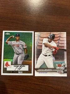 TOPPS 2021 SERIES 1 RAFAEL DEVERS #TC52-29 REFRACTOR & #HRC-5 HOMERUN CHALLENGE - Picture 1 of 2