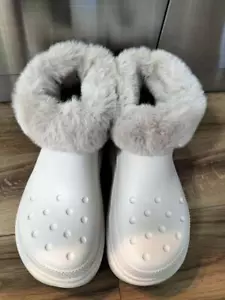 Crocs Stomp gefütterte Stiefel Damen US Schuhe Größe M6/W8 weiß - Bild 1 von 8
