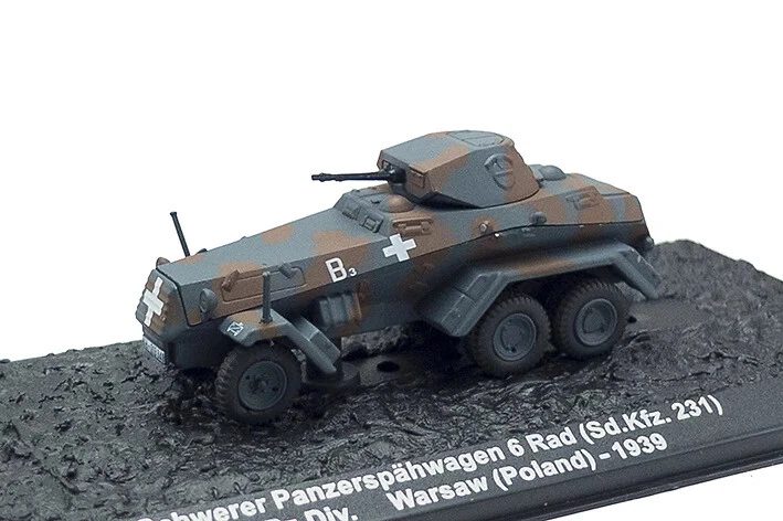 Heavy Armored Car 6 Wheel, Sd.Kfz. 231, Poland 1939, 1:72 Altaya - Image 1 of 1