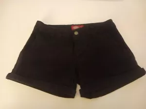 Dickies Girl 3" Shorts Juniors Size 1 Black Low Rise Stretch 4 Pocket NHH6014 - Picture 1 of 3
