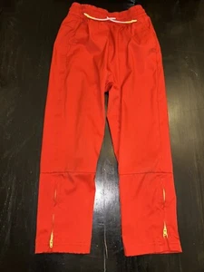 J Crew Crewcuts Boys Girls Activewear Tech Jogger Red Size 7 Yellow Snaps - Picture 1 of 4