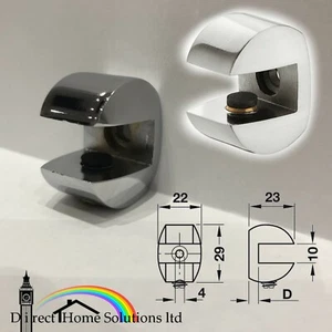 Soporte abrazadera de soporte de estante de vidrio para gabinete Hafele acero inoxidable pulido cromo - Imagen 1 de 12