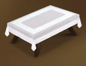 Tischdecke Tischläufer SPITZE Weiß Tischdecke mit Stickerei - Bild 1 von 3