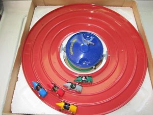 NEW SCHYLLING TIN SPEEDWAY AUTO RACER CLASSIC TIN CARS RACE AROUND TRACK & TILTS - Picture 1 of 9