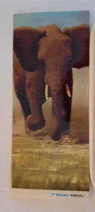 Vintage Airline Menu BOAC  British Overseas elephant London to Melbourne - Picture 1 of 2