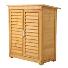 Wooden Garden Shed Shelving Small Tools Storage Outdoor Lawn Mower Wood Cabinet