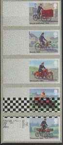 TIRA REACTIVA IMPRESORA CORREO POR BICICLETA TIPO 4 PUNTOS A CUADROS POST IR RARA - Imagen 1 de 1