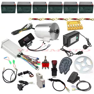Kit completo de motor/pedal/cargador/piñón 60V 72W 2500W 3200 sin escobillas - Imagen 1 de 26