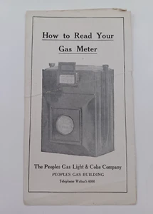 Chicago The Peoples Gas Light and Coke Company How to Read Your Gas Meter c1930s - Picture 1 of 4