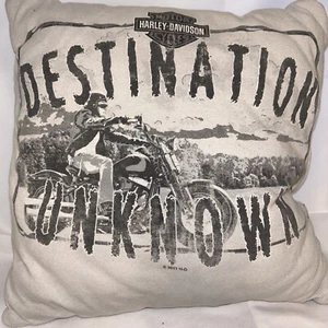 Harley Davidson T-Shirt Pillow Eagle Logo Handcrafted 14”x14” Vintage T Shirt - Bild 1 von 2