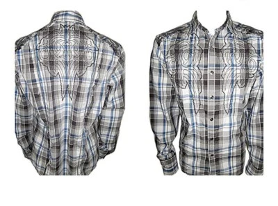 House Of Lords Shirt Mens Couture XL Button Up HLS 3019 Blue Gray Rare Luxury - Image 1 of 4