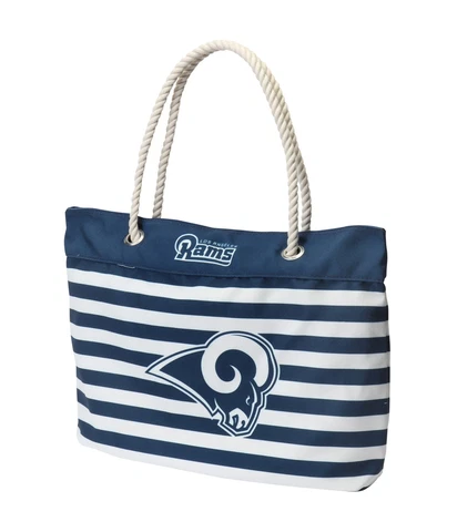 Forever Collectibles Womens Nautica Stripe Tote Handbag Purse navy Cover