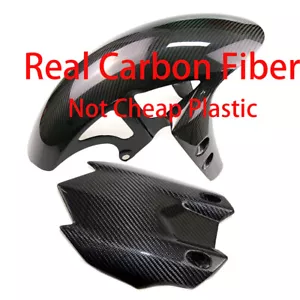 Real Carbon Fiber Front Fender Rear Hugger Fender For 2015 - 2025 R1 RM Mudguard - Foto 1 di 7