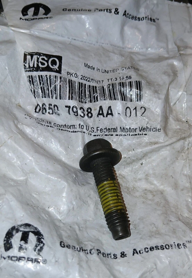 MOPAR 06507938AA Coletor de Escape Parafuso cabeçalho Parafuso Parafuso Pino Dodge Jeep Wrangler 2007-2011 - Imagem 1 de 1