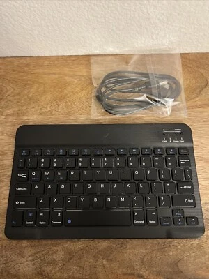 Wireless Black Bluetooth Keyboard W/ Mini USB Charging Cable  - image 1 of 4