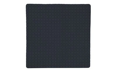 Tapis Fond de Douche antidérapant Caoutchouc Quadro 54x54cm Noir - Photo 1/4
