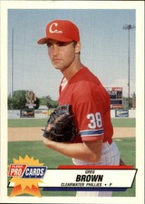 1993 Clearwater Phillies Fleer/ProCards #2677 Greg Brown