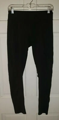 KOS Negro Nylon Malla Transparente Retazos Yoga Entrenamiento Leggings Ropa Activa Pantalones L Foto 1 de 4