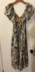 Women Land of the Free" multicolored short sleeve midi dress. Size L P.O. - Picture 1 of 2