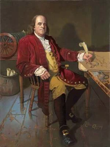 Dean Morrissey - Ben Franklin - Canvas Giclee - S/N - Signed - MINT - Picture 1 of 1