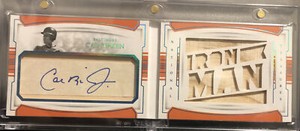 2018 National Treasures Cal Ripken Jr. Cut Signature Materials Auto SSP #1/5